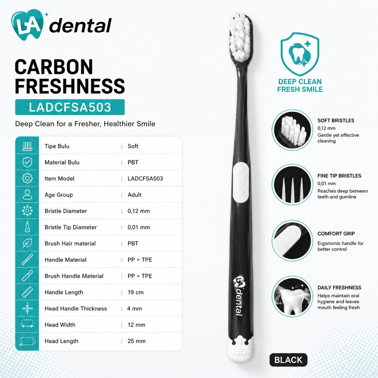 Sikat Gigi Dewasa CARBON FRESHNESS SERIES - Image 2