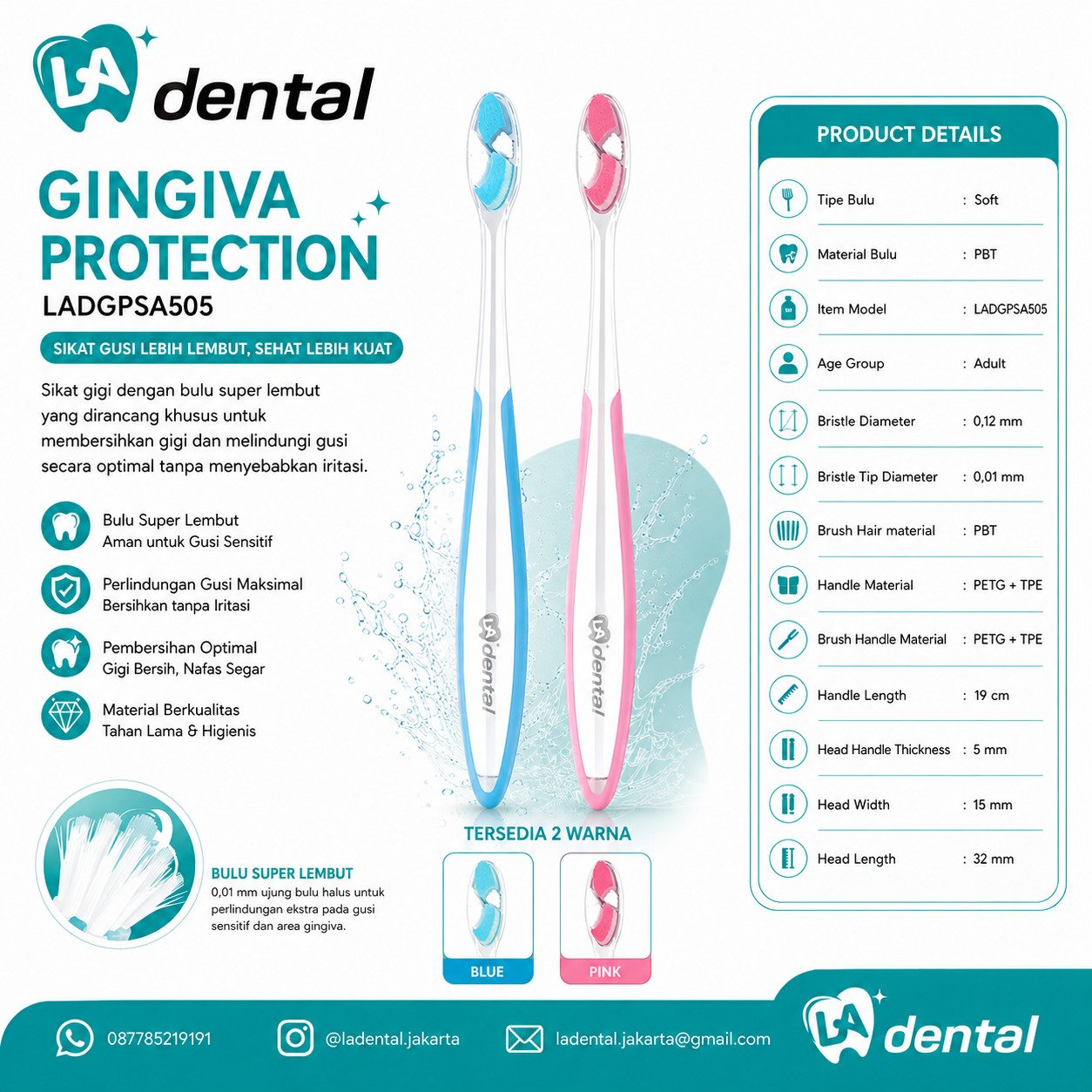 Sikat Gigi Dewasa GINGIVA PROTECTION SERIES