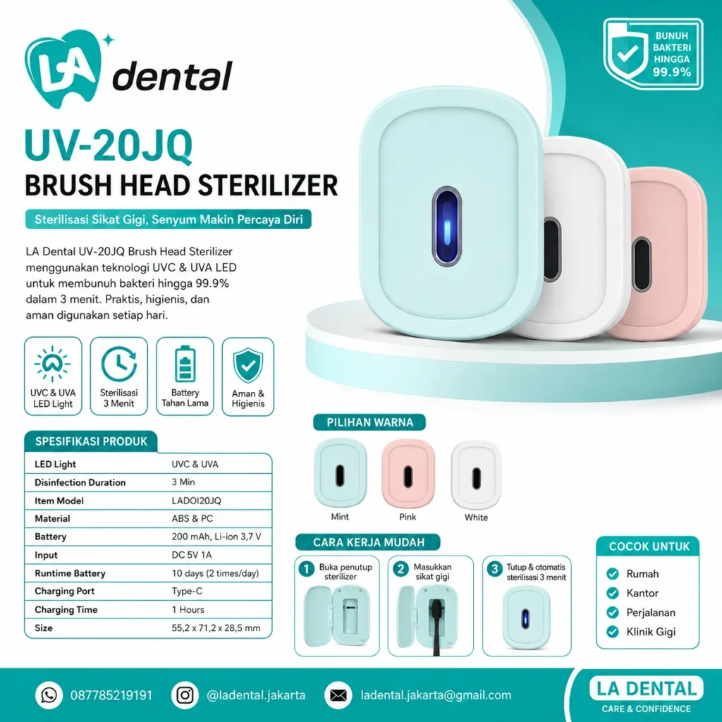 Alat Pensteril Kepala Sikat Gigi UV STERILIZATION UV-20JQ SERIES